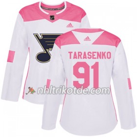 St. Louis Blues Trikot Vladimir Tarasenko 91 Adidas 2017-2018 Weiß Pink Fashion Authentic - Dame